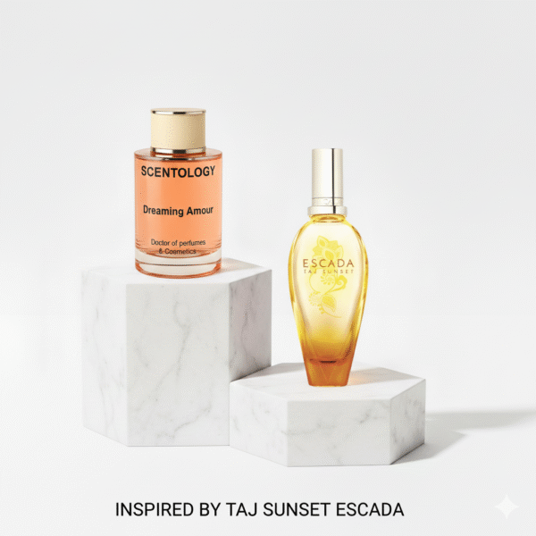 Dreaming Amour tropical fruity perfume for women inspired by Taj Sunset – fresh summer fragrance