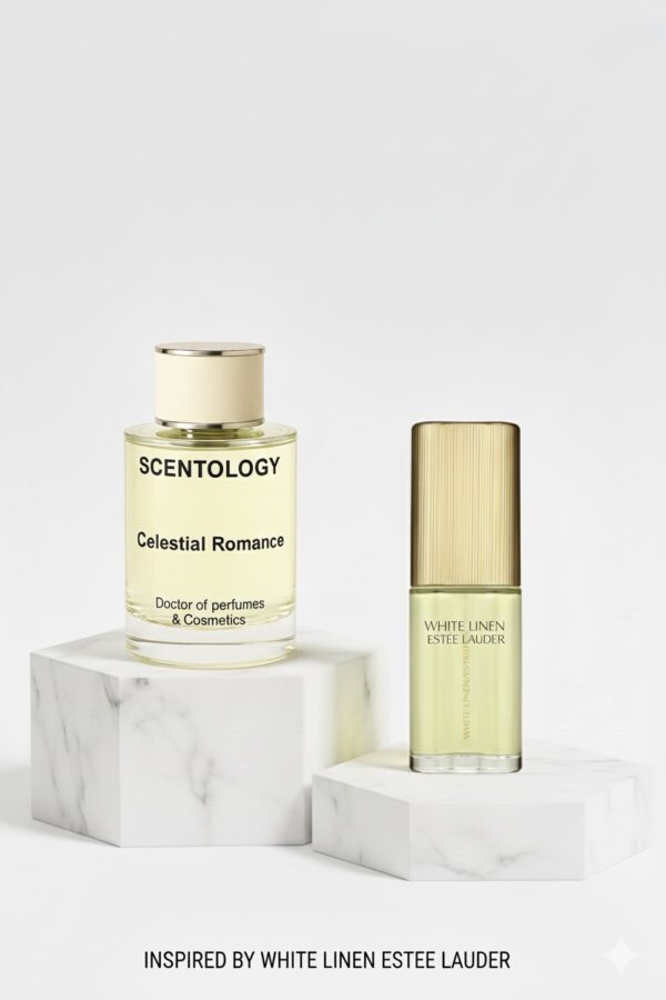 Celestial Romance fresh floral perfume inspired by White Linen by Scentology